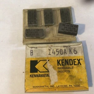 Lot Of 10 Kennametal Kendex Carbide Inserts, Style B 1450A Grade K6 - Picture 1 of 5