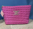 Juicy Couture Cosmetic Bag Pink New Jc Metal Logo ~12"X~6"X~3.5"