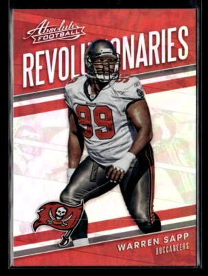 Warren Sapp - 2018 Panini Absolute Revolutionaries #RE-WS Tampa Bay Buccaneers - Image 1 of 2