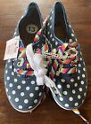 Sketchers Kids Shoes Lil Bobs Girls Sz 13 Navy And White Polka Dots Leather Inside