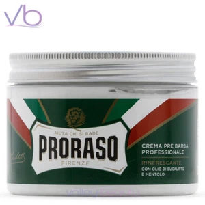 PRORASO Green Pre Shave & Post Shave Cream | Eucalyptus and Menthol Barber Size - Picture 1 of 2
