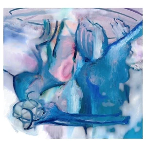 Quadro Olio su Tela Figure nel Gorgo Arte Astratta Decorativa Design 63x58cm - Picture 1 of 7