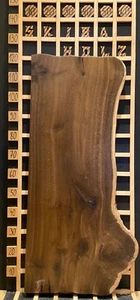 W2 Eichenbrett Waschtischplatte Räuchereiche Massiv 38mm x 44-56cm x 120cm - Bild 1 von 2