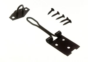 3 X Set di graffette Hasp &Amp; - Tipo Filo Acciaio Nero 75mm 3 Pollici + Viti | Onesto - Foto 1 di 1