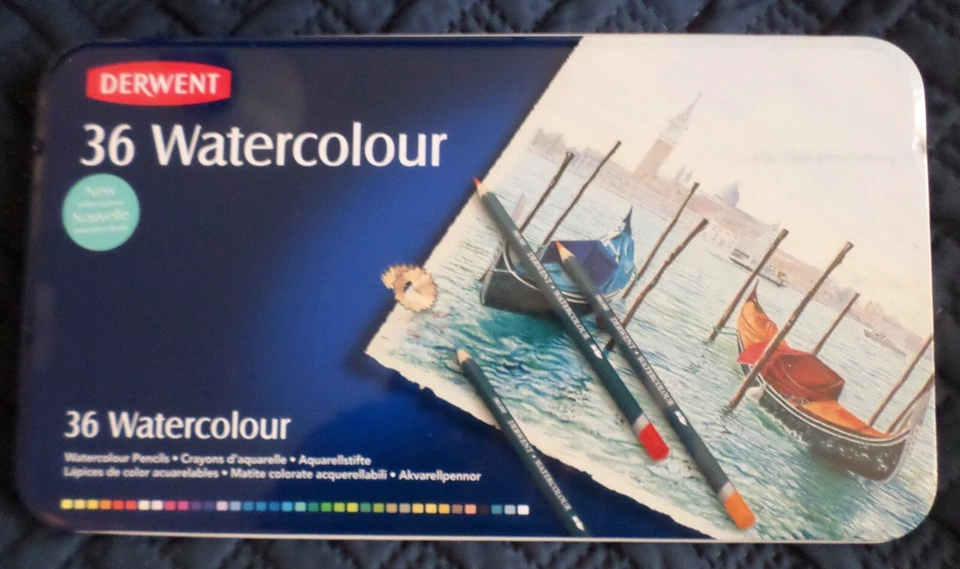 Derwent Watercolor Pencils 36 Water Colors Tin Case 32885 NEW Artist Watercolour - Image 1 of 4