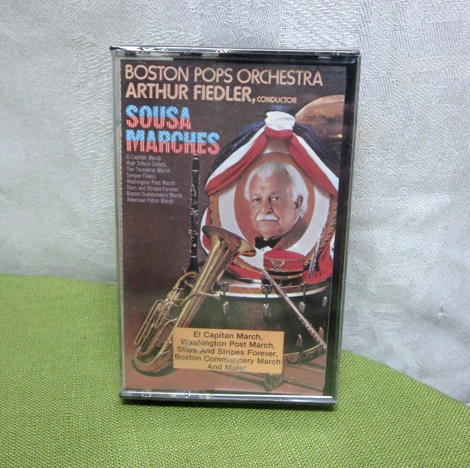 ARTHUR FIEDLER Sousa Marches cassette tape Boston Pops Orchestra patriotic NWT  - Image 1 of 1