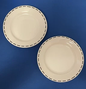 2 HF Coors China 5 1/2” Plates Restaurant Ware Black Line Boarder - Picture 1 of 4