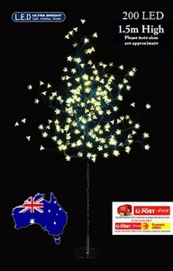 1.5M 200LED WARM WHITE SOLAR CHERRY BLOSSOM CHRISTMAS TREE - Picture 1 of 6