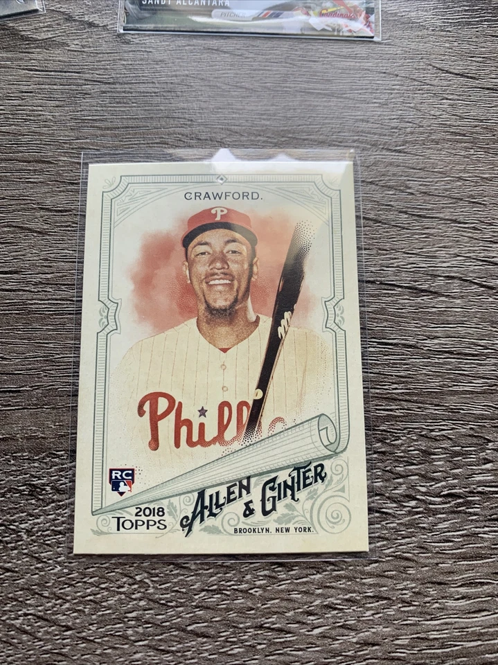 2018 TOPPS ALLEN GINTER BASE ROOKIE CARD PHILADELPHIA PHILLIES JP CRAWFORD #127 - Image 1 of 2