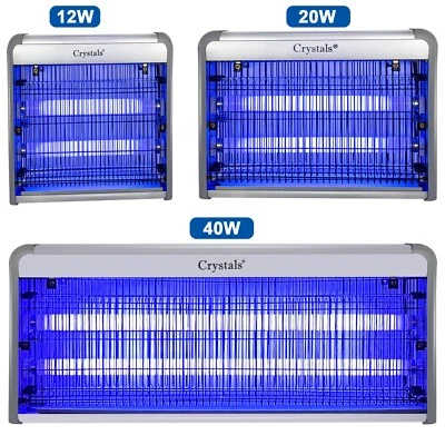 INDUSTRIAL 40W 20W 12W ELECTRICAL INSECT BUG FLY MOSQUITO KILLER ZAPPER 2UV TUBE - Image 1 of 3