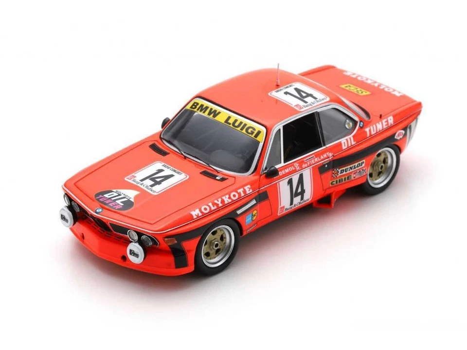 1/43 BMW 3.0 CSI #14 10TH 24H SPA 1974 FIERLANT DEMOL DIEUDONNE SPARK SB637 - Immagine 1 di 1