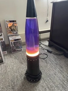 Vtg No Boundaries Pliable Art Lava Lamp 19" Black Purple White 2003 Custom - Picture 1 of 2