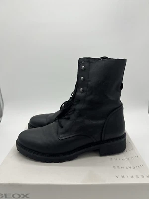 Botas de Combate Geox Hoara E Nappa Talla 10 Negras Excelentes D94FTE 00085 C9999 Foto 1 de 4