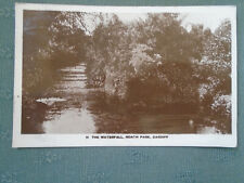 1923 THE WATERFALL ROATH PARK CARDIFF - RP WALES POSTCARD