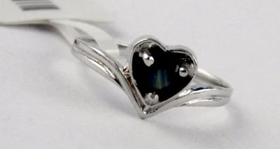 L35 ZAFFIRO ANELLO ARGENTO 925 TONDO LEVIGATA in cuore incastonato div.grössen - Immagine 1 di 3