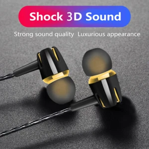 3.5mm Jack Wired Headset Earphone In-Ear Headphone Earbud Mic For Samsung Galaxy - Zdjęcie 1 z 21