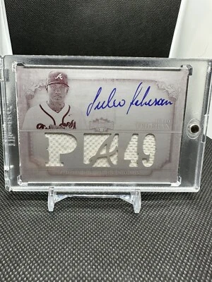 2013 Topps Triple Threads Julio Teherán Autógrafo Reliquia Automática White Whale #1/1 PP Foto 1 de 2
