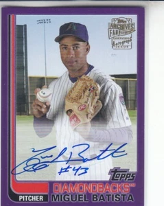 MIGUEL BATISTA 2021 TOPPS ARCHIVES PURPLE AUTOGRAPH #070/150 ARIZONA #FFA-MB - Picture 1 of 1