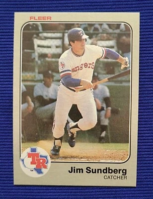 1983 FLEER #580 JIM SUNDBERG TEXAS RANGERS NM-MT or BETTER 6X GG 1985 WS CHAMP - Image 1 of 2