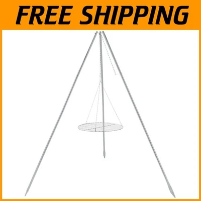 Parrilla ajustable para fogata y colgador de linterna Foto 1 de 4