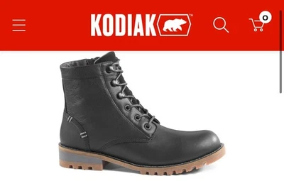 Bota de cuero negra impermeable Kodiak Mahone Street Hiker para mujer - talla 8 Foto 1 de 4