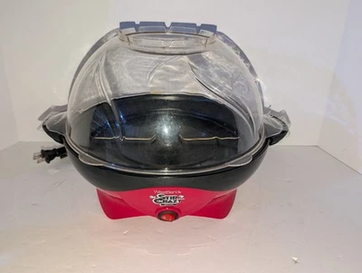 WEST BEND Stir Crazy Deluxe Popcorn Popper Electric  Red/black #82310 Tested  - Image 1 of 4