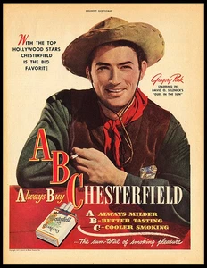 Gregory Peck for A. B. Chesterfield: Print Ad - Bild 1 von 2
