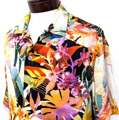Camisa Hawaiana JAMS WORLD Para Hombre Rara CASSIS FLORAL Aloha Abotonada Talla M Usada en Excelente Condición * Foto 1 de 4