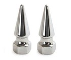 Colony Long Pike Nuts Chrome Pair fit M10 Metric Bolt 10mm x 1.25 Custom Finish