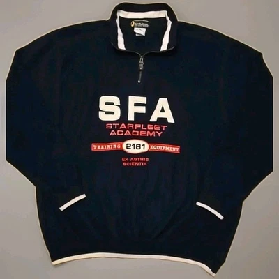 Star Trek Starfleet Academy 1/4 Zip XL Pullover Sweatshirt The Experience 1997 - Image 1 of 4