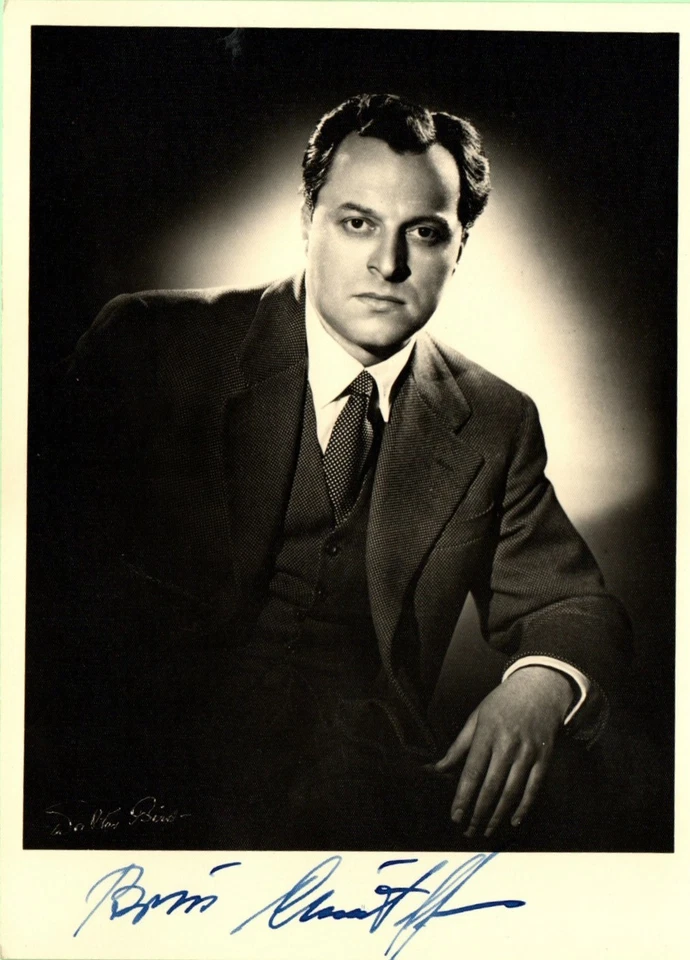 Boris Christoff, Autogramm auf Porträtfoto, signiert, GROSSES FOTO ca 13 x 18 cm - Bild 1 von 1