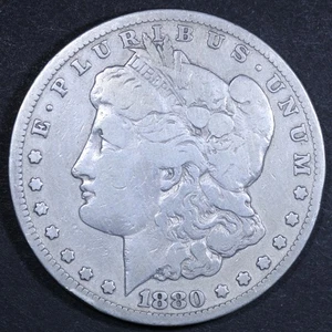 1880-CC Morgan Silver Dollar - $1 Raw Fine Details - Affordable Example - Picture 1 of 2