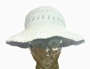 Liz Claiborne Knit Sun Hat One Size Fits Most Light Blue Color - Picture 1 of 11