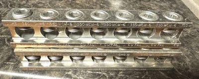 2 New Transformer Lugs 350MCM-6 Lug NA-350-CU9AL & 300MCM-6 CU7AL - Image 1 of 2