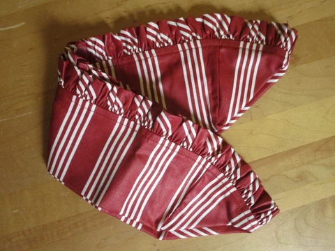 Longaberger BREAD Basket Liner - BERRY RED STRIPE Cover