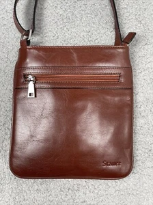 Bolso de Mano Stauer para Mujer Brooklyn Lujo Cuero Italiano Bandolera Bolso de Cadera Marrón - Imagen 1 de 10