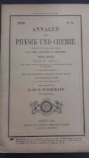 Magazine Beiblatter No ° 6 Zu Den Annalen Der Physik And Chemie 1894 Leipzig