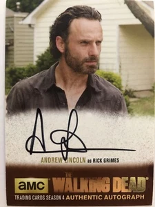 Walking Dead Season 4 PART 1 Andrew Lincoln - Rick Grimes GOLD AUTOGRAPH AL1 - Picture 1 of 1