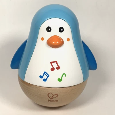 Hape Musical Wobbling Penguin Toy - Interactive Infant Baby Developmental Chimes - Image 1 of 4