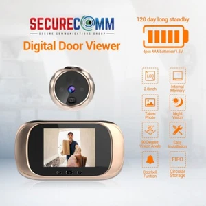 Digital Door Viewer Peephole Camera 3: HD, Wide Angel, Night Vision - Picture 1 of 17