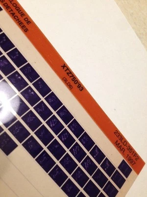 Yamaha XTZ750 XTZ 750 3LD6 93 Micro Enchufe Piezas List Catálogo Microficha - Imagen 1 de 2