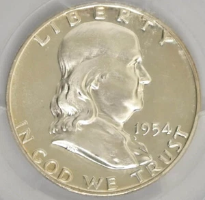 Medio dólar Franklin 1954 grado 50C graduación profesional Pr65 - Imagen 1 de 4