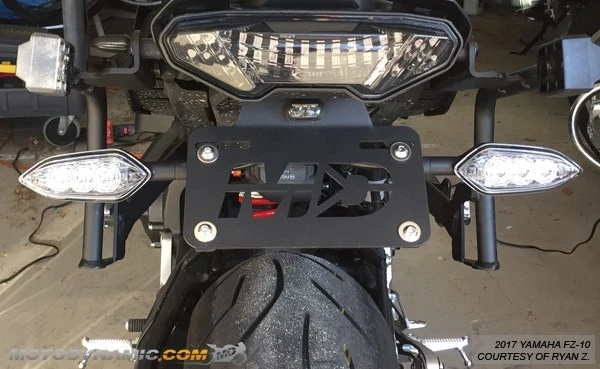 Kit completo eliminador de para-lama 17-21 Yamaha FZ-10 MT-10 cauda arrumada com luz LED - Imagem 1 de 1