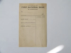 Woodstown New Jersey NJ First national Bank 1880's - Picture 1 of 1