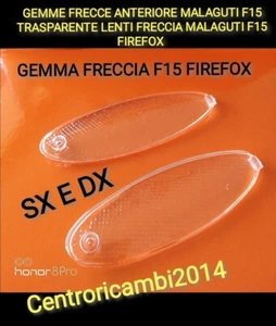 GEMME FRECCE ANTERIORE SX E DX MALAGUTI F15 TRASPARENTE LENTI FRECCIA IN COPPIA  - Foto 1 di 2