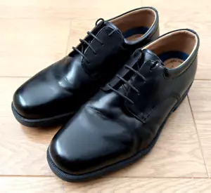 M&S Herren AIRFLEX Schwarz Leder Derby Schuhe Größe UK 8 Extra Weite Passform EU 42 - Bild 1 von 11