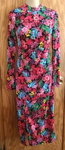 Future Collective Kleid Maxi Mesh Rushed Dress Floral Größe M - Bild 1 von 14