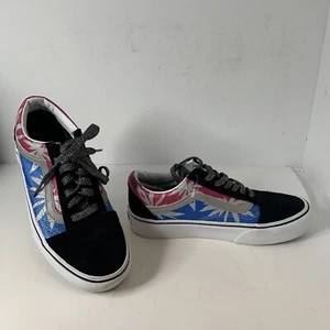 VANS Old Skool Platform After Dark, Black Blue Pink Mens 6 Womens 7.5 - Picture 1 of 6