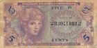 USA / MPC  5  Cents  1964  Series  641  Plate # 45  Circulated Banknote III