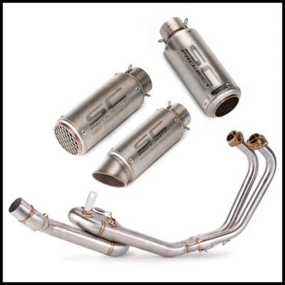 Full System For Yamaha YZF R3 R25 MT03 2015-2023 Exhaust Front Pipe 51mm Muffler - Image 1 of 4